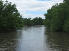 The river is rising.