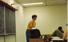 Teaching Ovid in the Big Glasses era. (Yes, I allowed them to put their feet up...but only if they did their homework!)