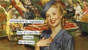 Surrounded by vegetables clear copy