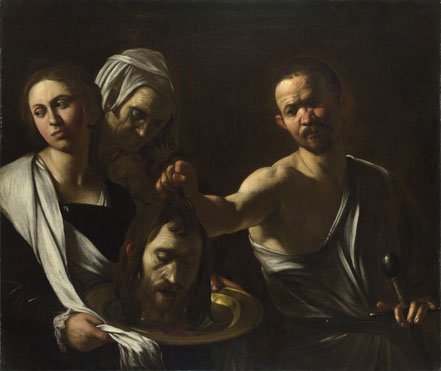 "Salome receives the head of John the Baptist," Caravaggio