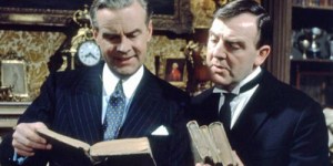 Ian Carmichael as Lord Peter Wimsey and Glyn Houston as Bunter
