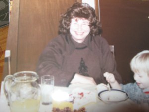 Mom, in her fifties or sixties?  (I'm not a good judge of age.)