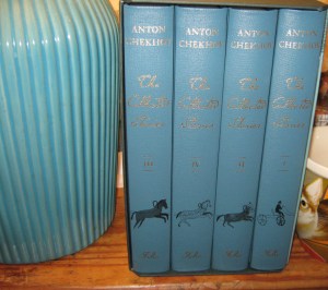 This Folio Society set of The Collected Stories of Chekhov matches my lamp from Target!