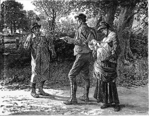 An illustration by Robert Burns from Thomas Hardy's The Mayor of Casterbridge