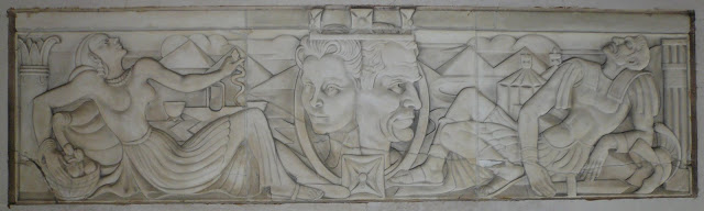 Relief of Antony and Cleopatra by E. Bainbridge Copnall.