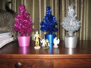 tinsel christmas trees and tigger IMG_0574