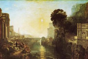 "Dido Building Carthage," b JMW Turner