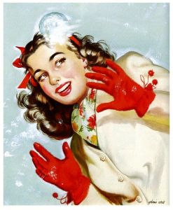 A Hatless Young Woman: How Can She Stand the Cold?