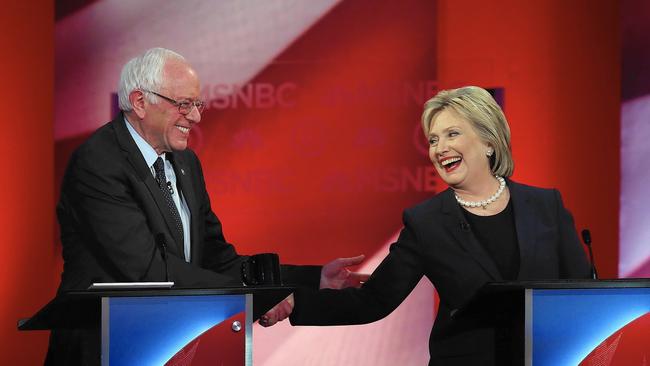 Bernie and Hillary in debate.