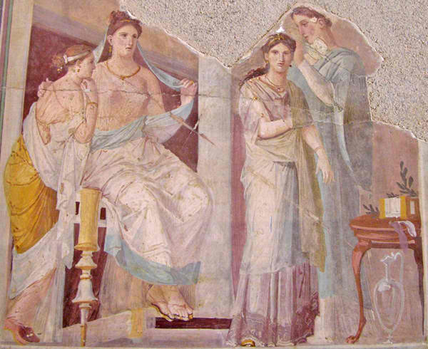 ainted fresco panel from Herculaneum, Italy. 1st c AD. Naples, National Archaeological Museum.