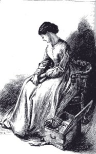 Florence grieving and preparing a packet of letters to return to Harry.