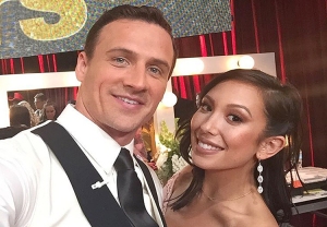 Ryan Lochte and Cheryl Burke on Dancing with the Stars.